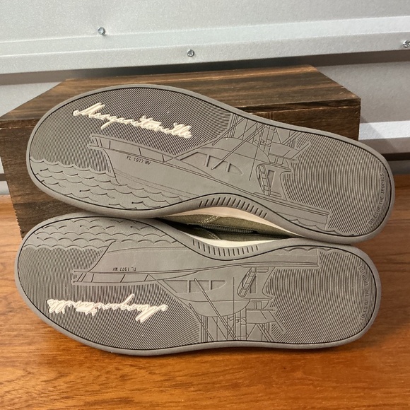 Margaritaville Men Cayman Khaki Olive Canvas Slip On Loafer Boat Shoe Size 13 main image 8
